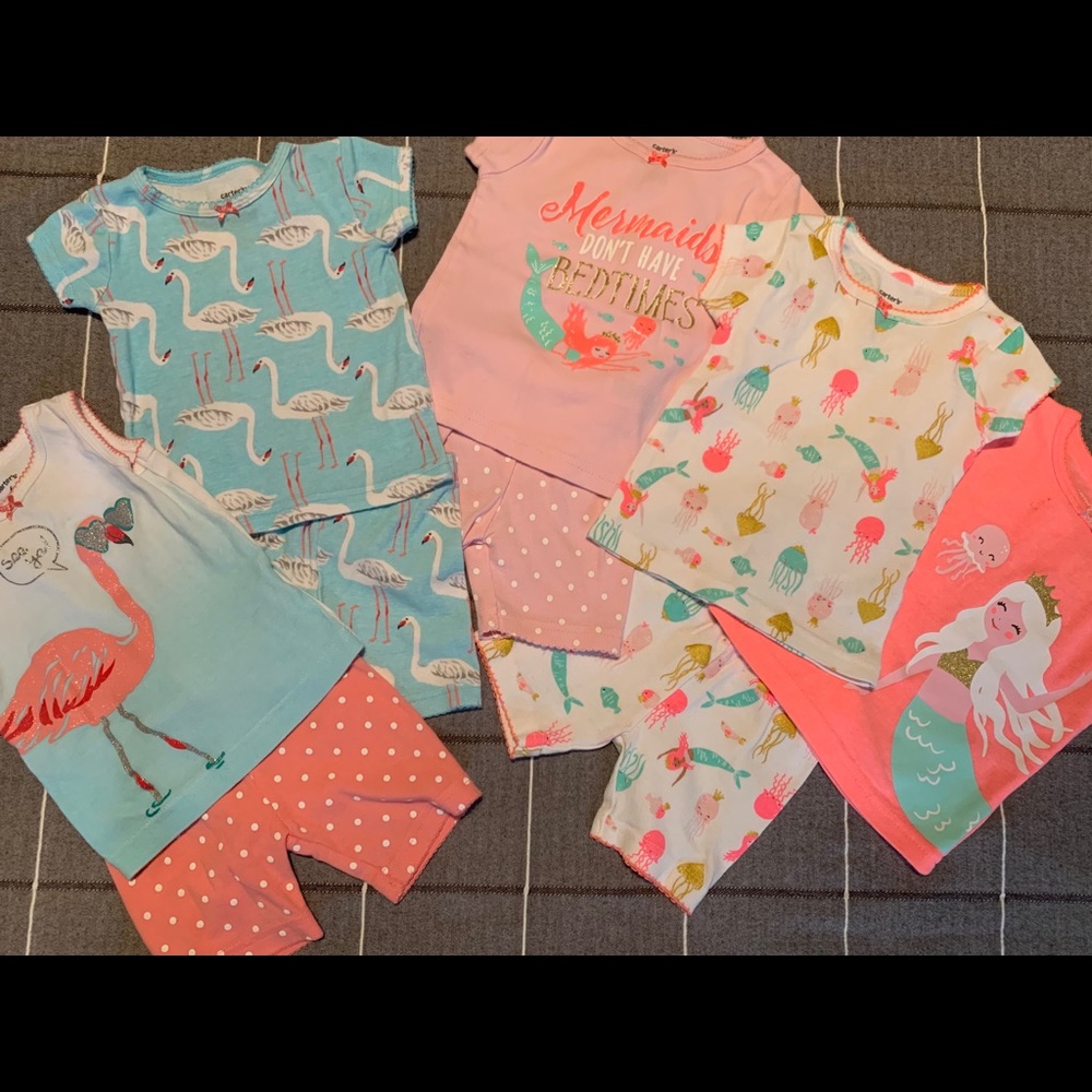 Adorable summer Carter’s pj bundle! 🌞🦩🐠🧜‍♀️